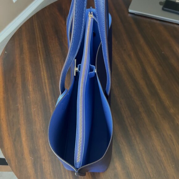 Kate Spade Suite Large Work Tote Parisian Navy Leather - Picture 12 of 13